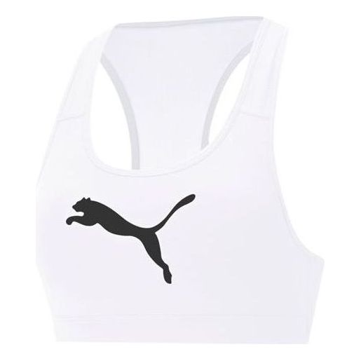 (WMNS) PUMA Mid 4Keeps Graphic Training Bra 'White' 520306-52