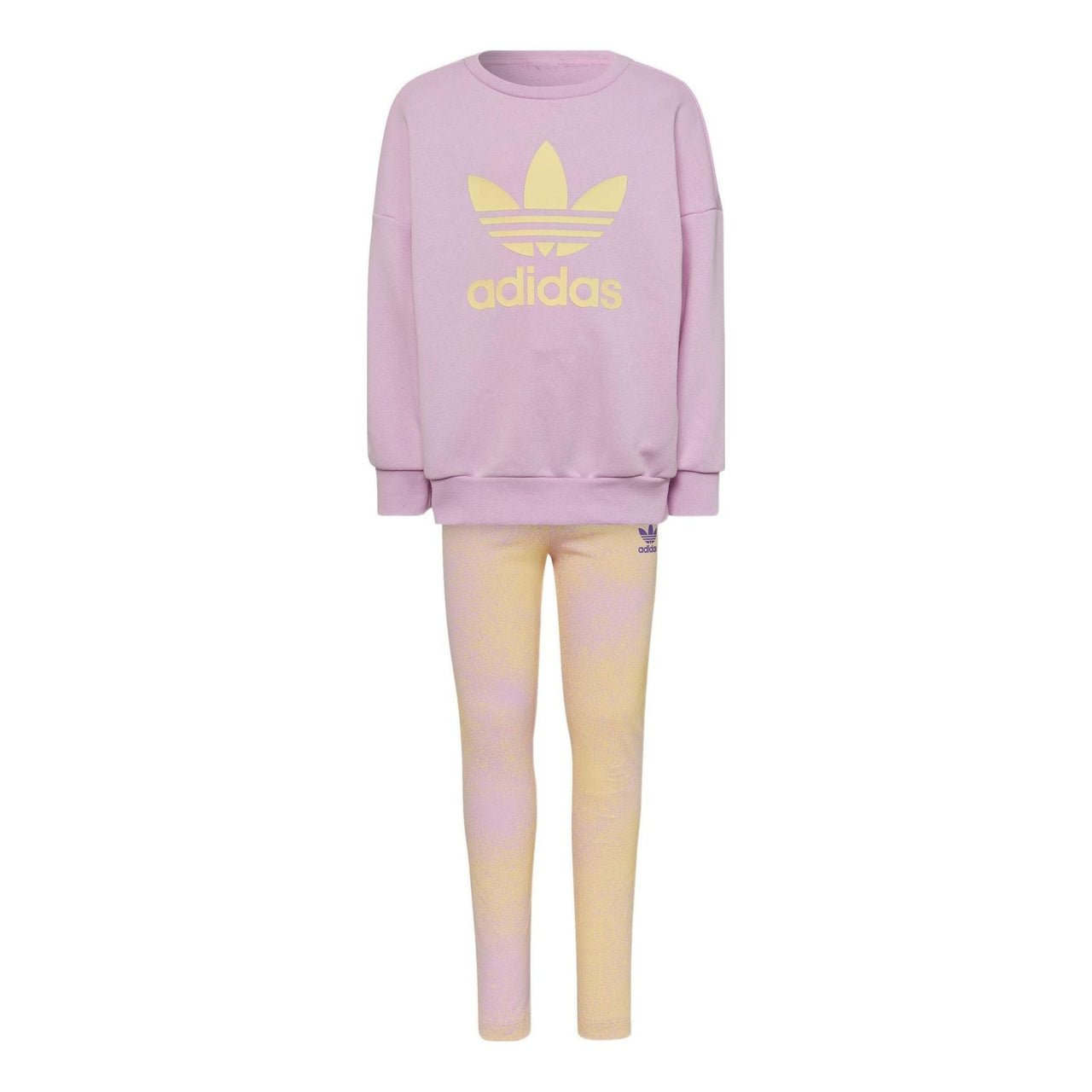 (PS) adidas originals Graphic Logo Crew Set 'Purple' HK2945