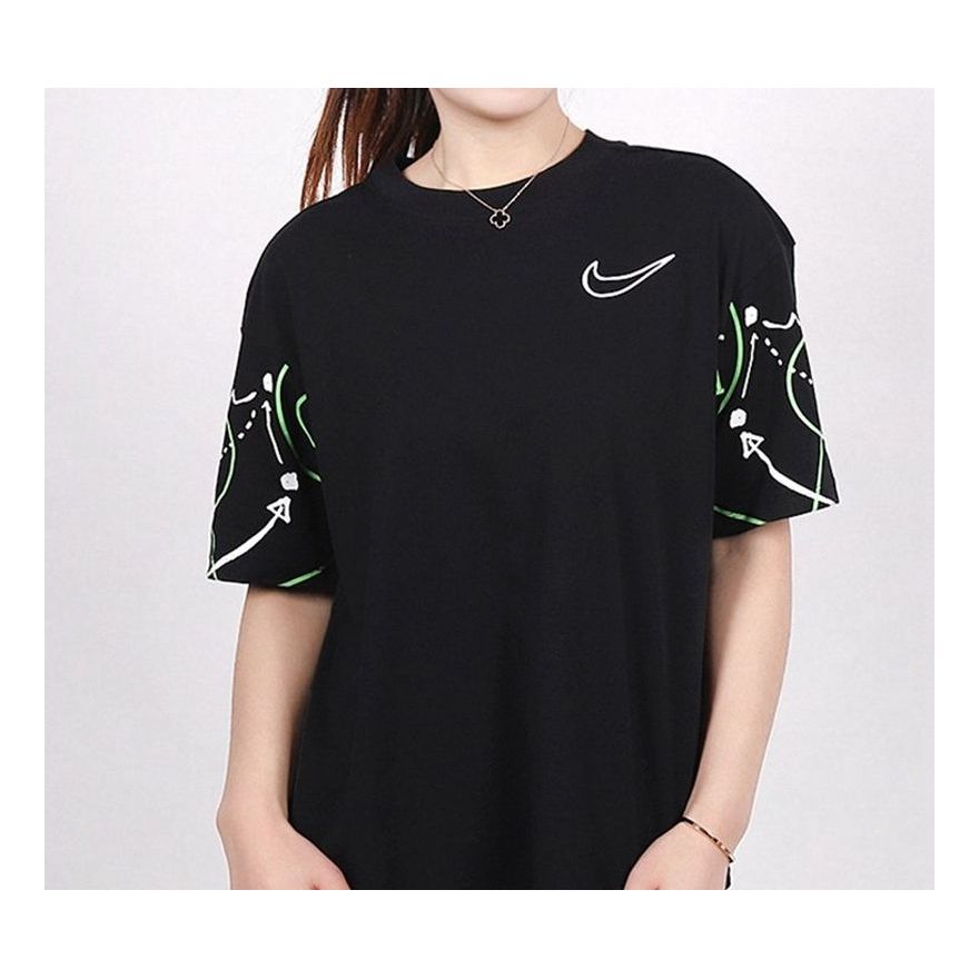 (WMNS) Nike Nsw Summer Hoops Casual Short Sleeve Black CW6754-010
