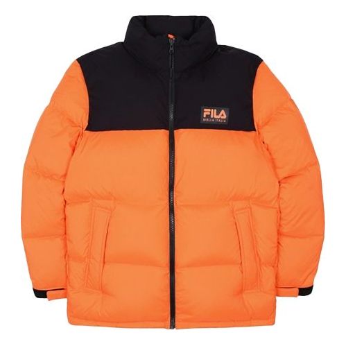 FILA Unisex Stand-up Collar Down Jacket Orange FS2DJB4104X-ORE