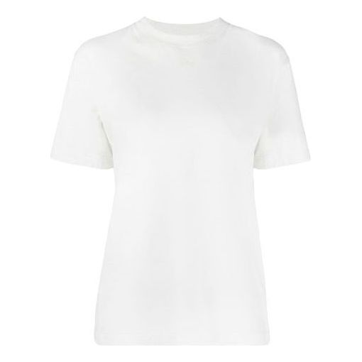 (WMNS) Off-White SS21 Solid Color Round Neck Pullover Short Sleeve Ordinary Version White OWAA049S21JER0020101