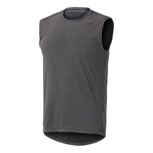 adidas Chill Tank M Training Sports Solid Color Breathable Vest Gray EI6411
