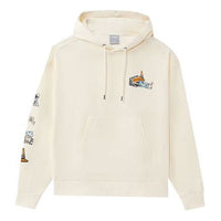 Li-Ning Skateboard Series Funny Pattern Printing Loose Pullover Hoodie 'Creamy White' AWDS177-3