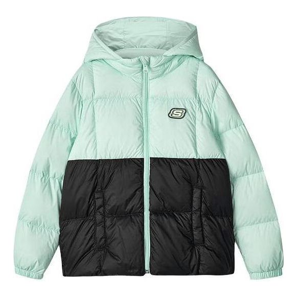 (GS) Skechers Casual Color-Block Jacket 'Green Black' L423K119-0016