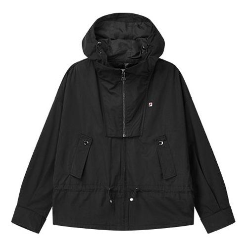 (WMNS) FILA Hooded Sports Woven Jacket Black F11W018704F-BK