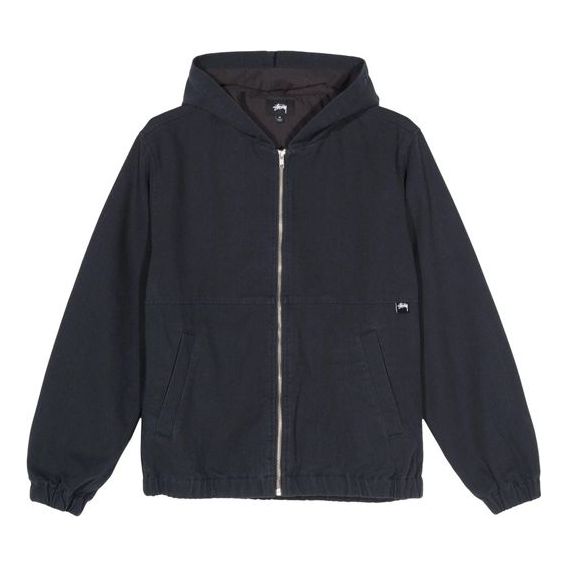 Stussy Unisex Solid Canvas Work Jacket Black 115509