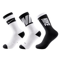 Nike Unisex Everyday Cushioned Crew Socks 3 Packs Black/White DA2402-902