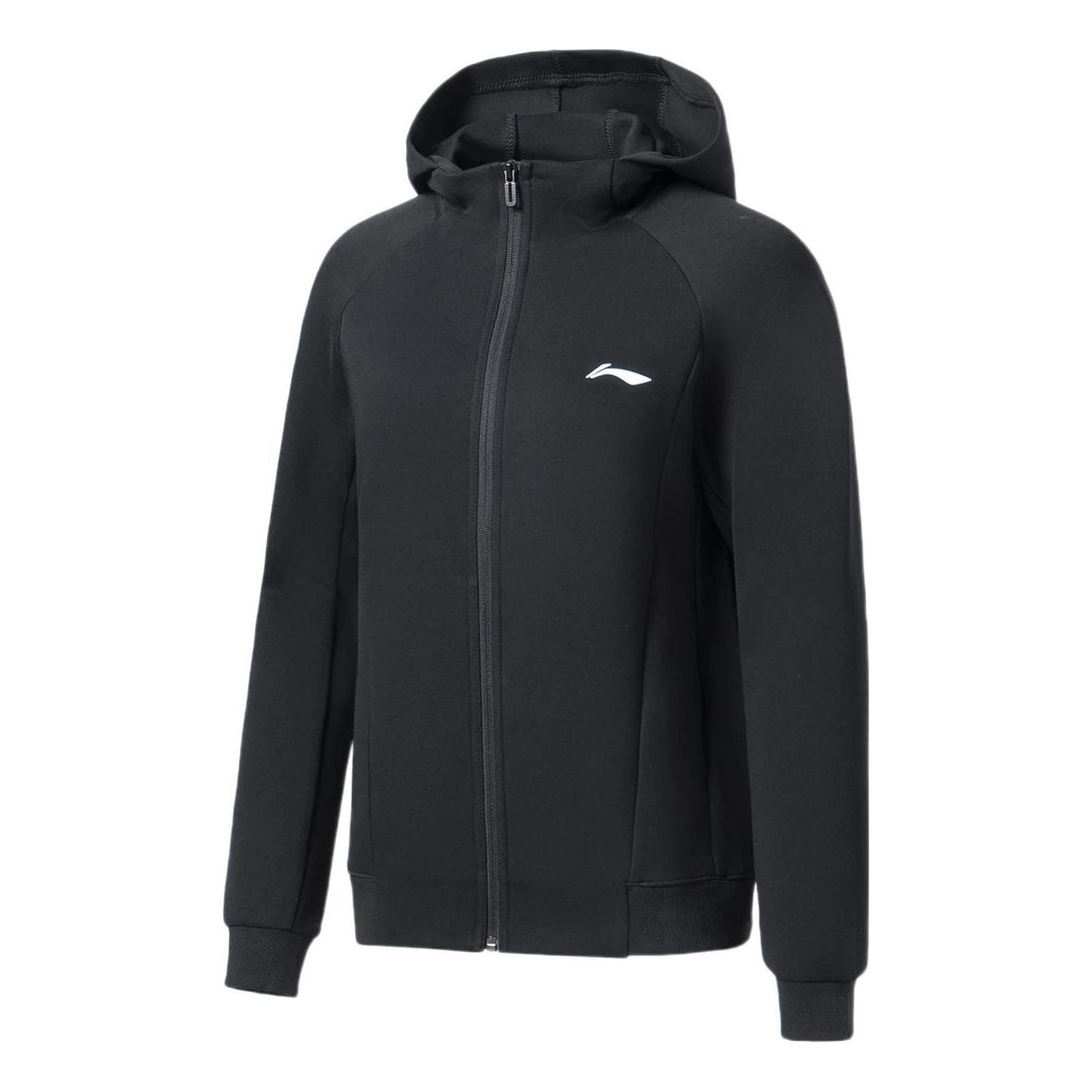 Li-Ning Fitness Series Logo Printing Cardigan Hoodie Black AWDS030-3