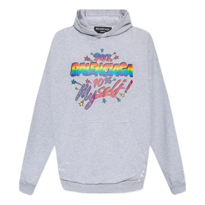 Balenciaga 90/10 Hoodie Wide Fit 'Grey' 674986TMVH42569
