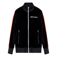 Palm Angels FW21 Rainbow Chenille Track Jacket 'Black' PMBD001F21FAB0081001