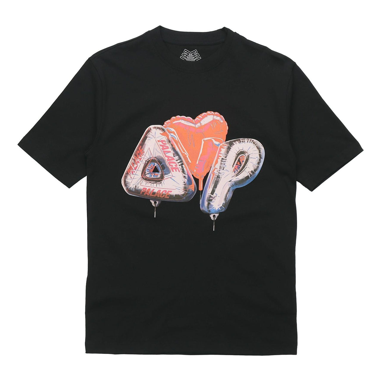 PALACE FW20 Inflator Love Pattern Round Neck Short Sleeve Black T-Shirt P19TS058