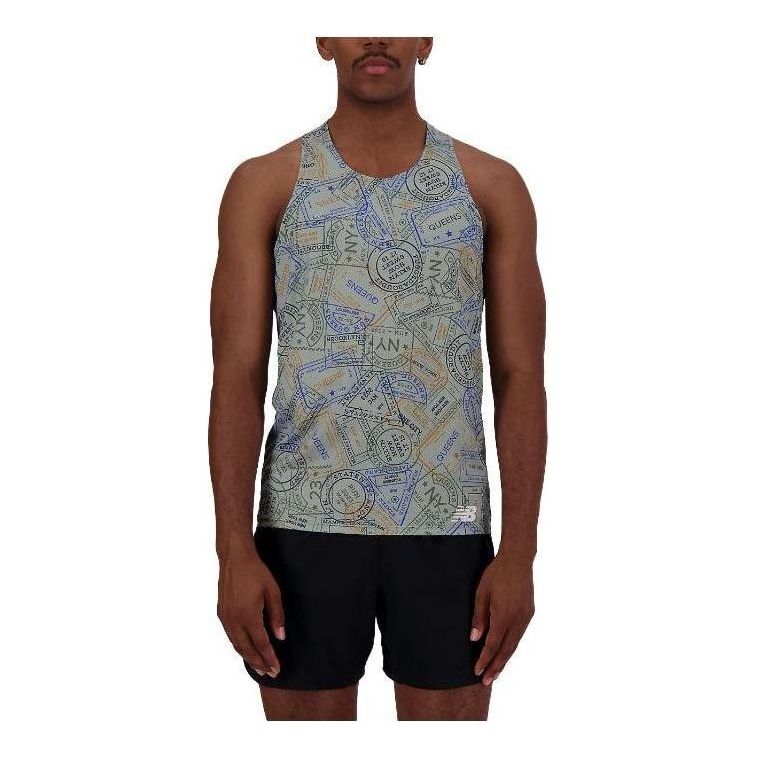 New Balance Run For Life Printed Singlet 'Grey Multi' MT33303Q-MLT