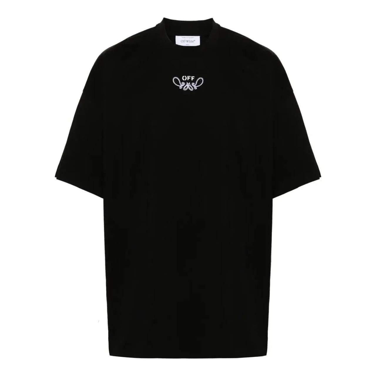 Off-White Bandana Arrow Cotton T-shirt 'Black' OMAA161S24JER0011001