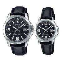CASIO Quartz Couple Waterproof Black Analog MTP-V004L-1B<P-V004L-1B