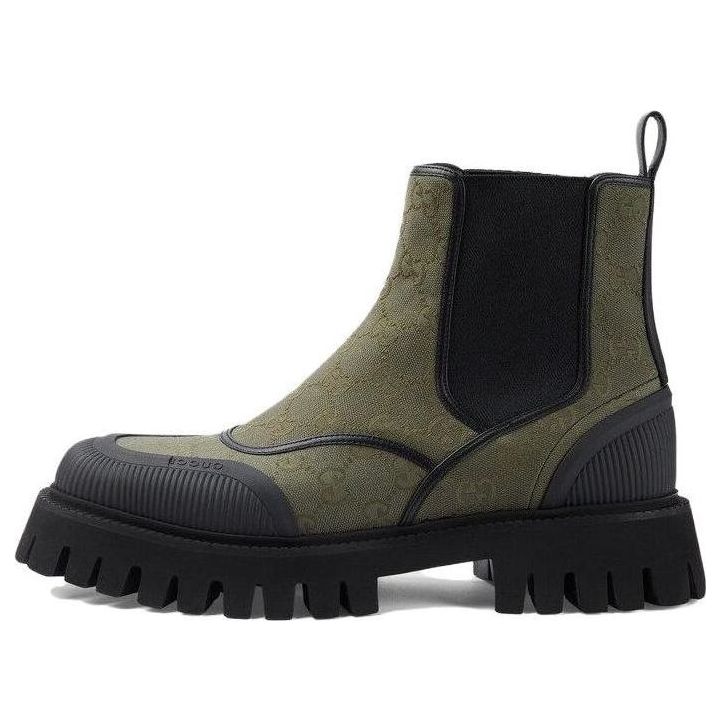 Gucci GG Ankle Boots 'Black Olive' 739777-FAB5I-8748