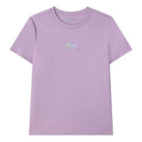 (WMNS) FILA Logo Printing Casual Sports Short Sleeve Purple F11W128160F-VT