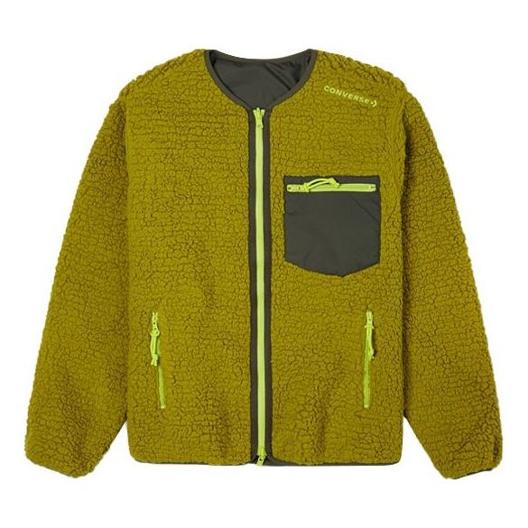 Converse Reversible Polar Fleece Stay Warm logo Jacket Green 10021950-A02