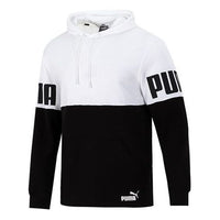 PUMA Logo Printing Sports Breathable Black White Colorblock 'Black White' 847723-02