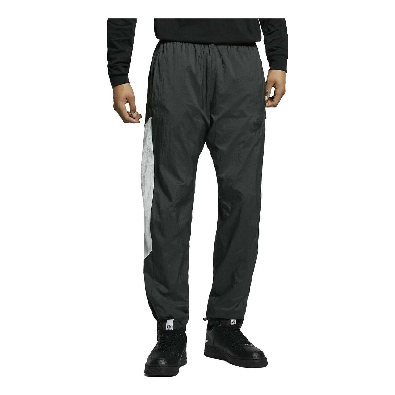 Nike Sportswear Classic Woven Track Athletic Pants 'Grey White' AR1873-060