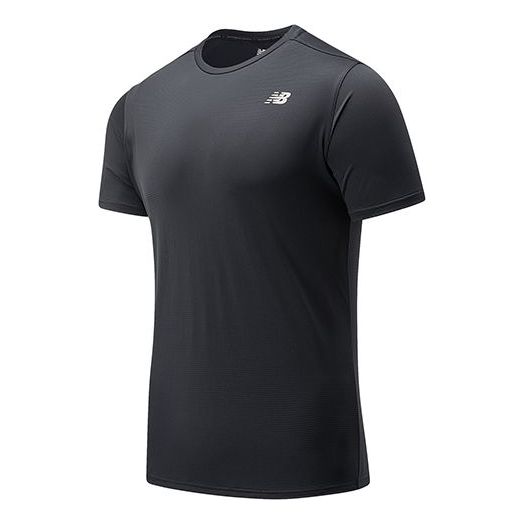 New Balance Men's New Balance Round Neck Logo Minimalistic Short Sleeve Black AMT03203-BK