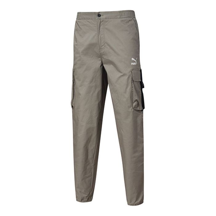PUMA Outdoor Adventure Cargo Logo Pants 'Grey White' 532189-42