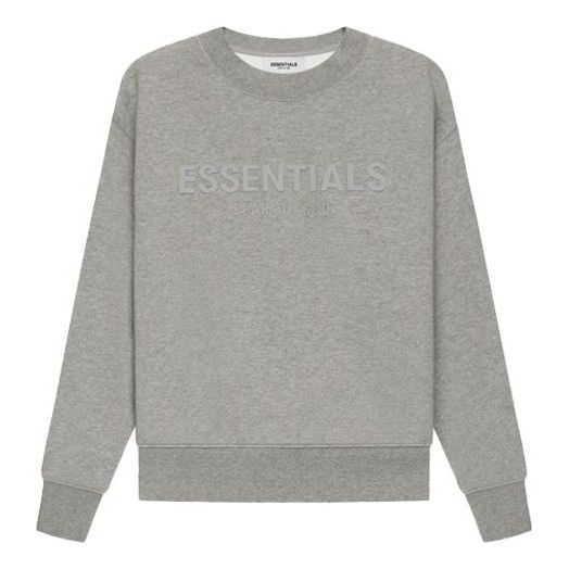 (GS) Fear of God Essentials SS21 Pullover Crewneck Dark Heather Oatmeal FOG-SS21-518