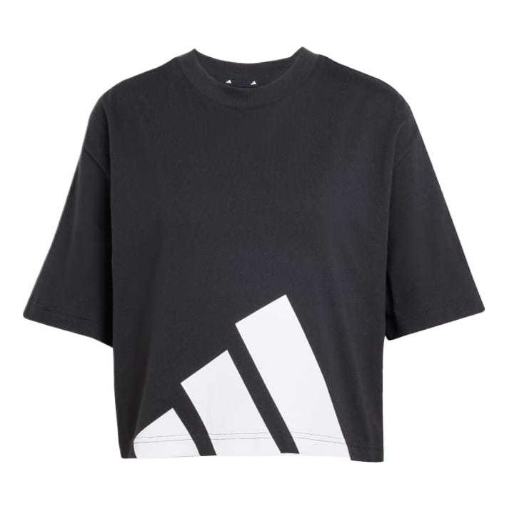 (WMNS) adidas Essentials Big Logo Boyfriend T-Shirt 'Black' JG8736