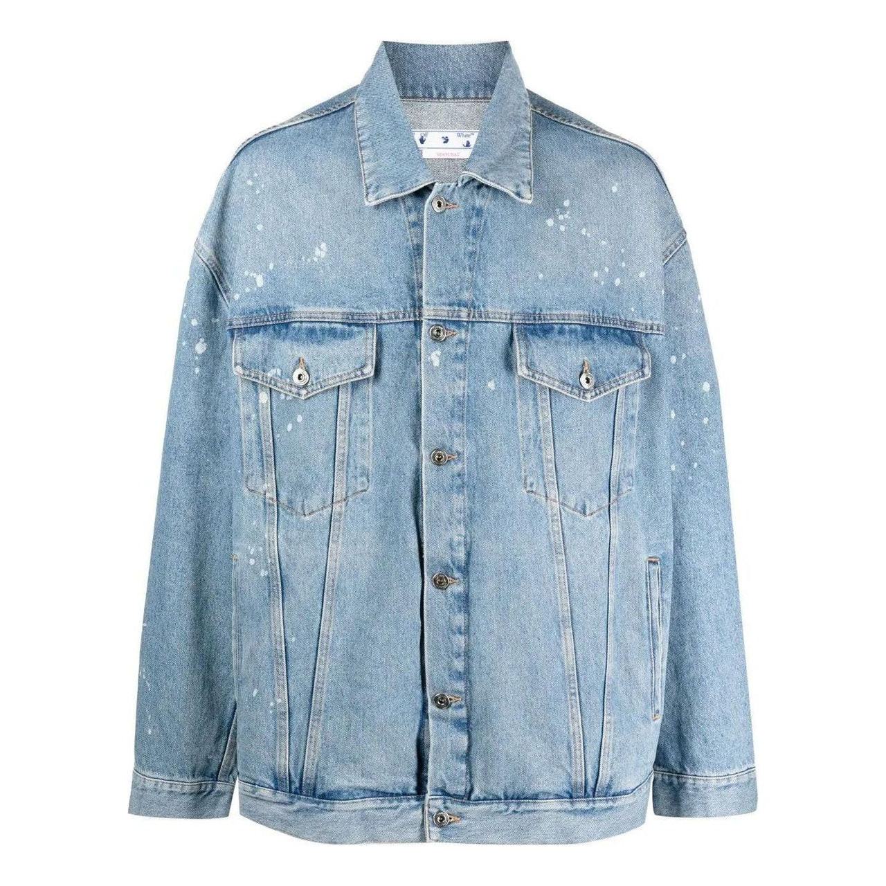 Off-White Blue Button Denim Jacket 'Medium Blue' OMYE083S23DEN0014600