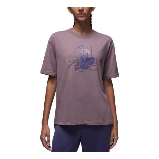 (WMNS) Air Jordan Graphic T-Shirt 'Sky J Mauve/Sky J Purple' FD7244-508