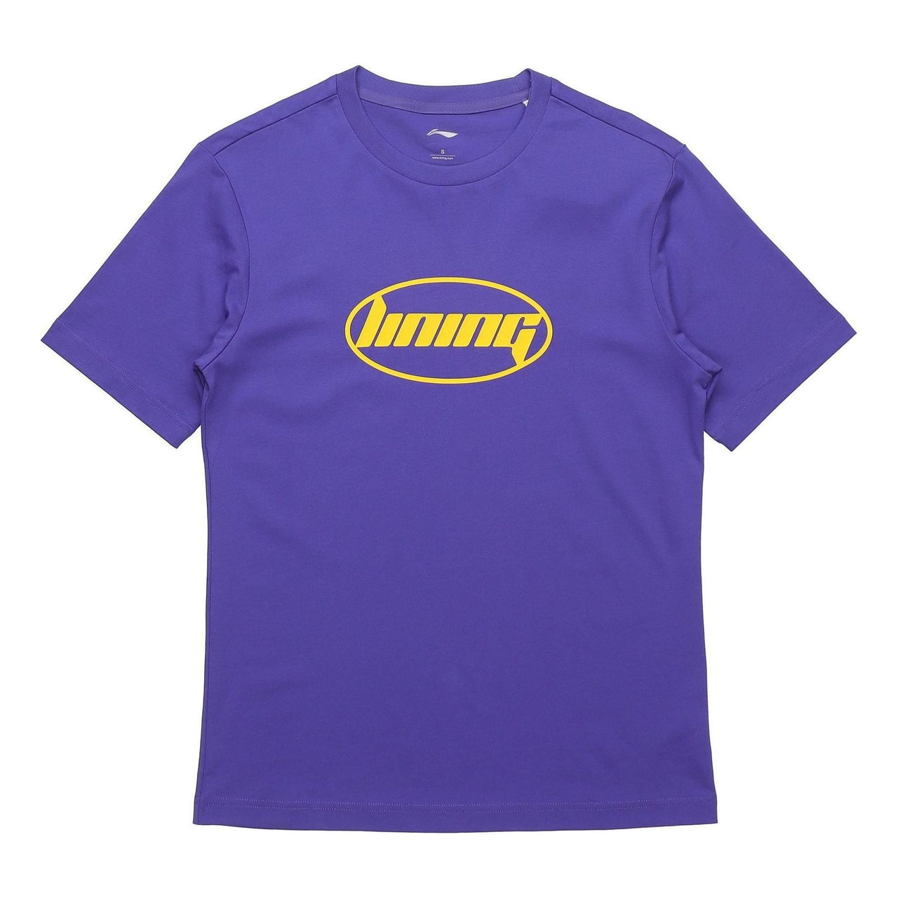Li-Ning Alphabet Printing Solid Color Round Neck Short Sleeve Couple Style 'Purple' AHSQ412-6