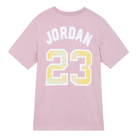 Air Jordan Sport DNA Solid Color Logo Alphabet Numeric Round Neck Short Sleeve Purple Red DO8899-501