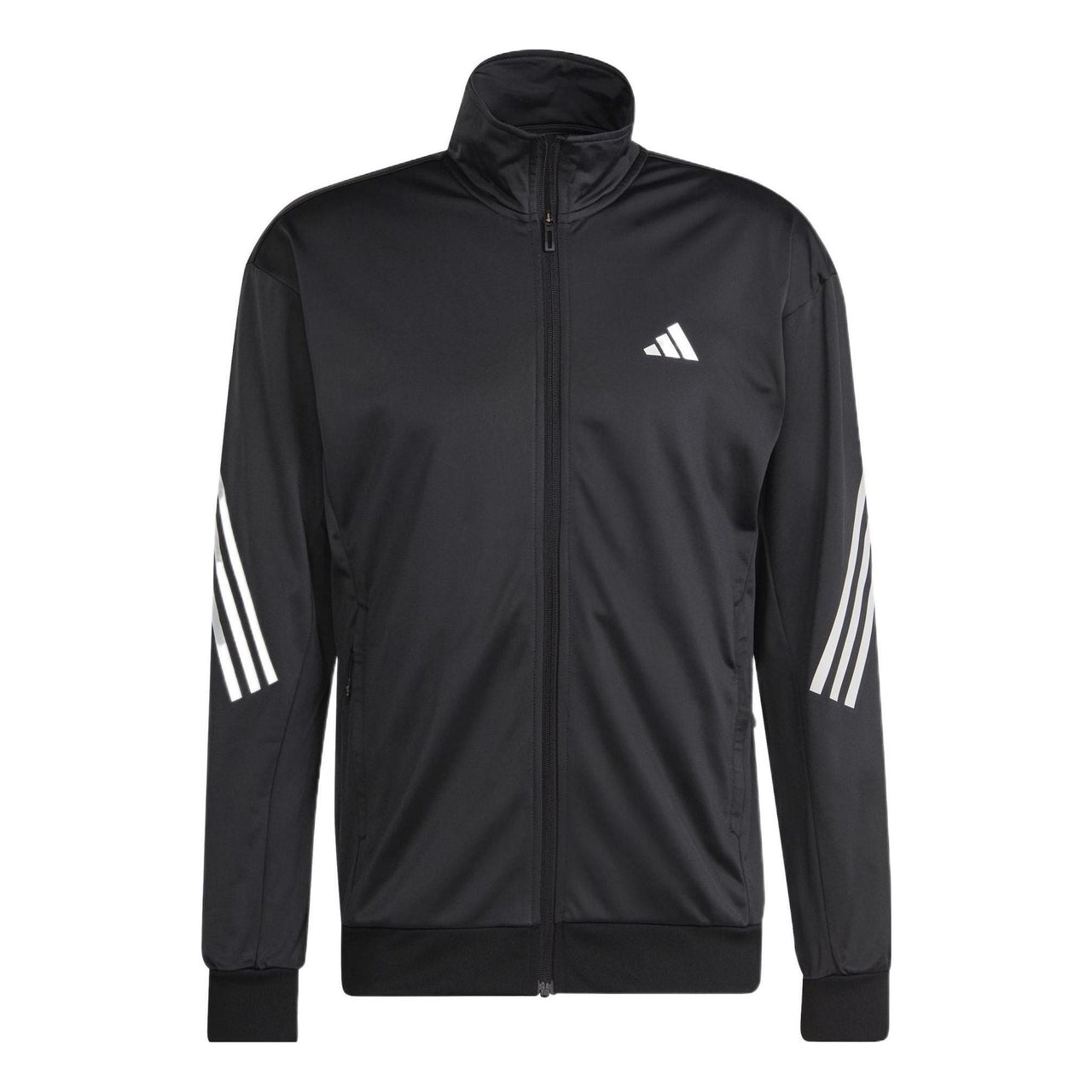 adidas 3-Stripes Knit Tennis Jacket Asia Sizing 'Black White' HT7176