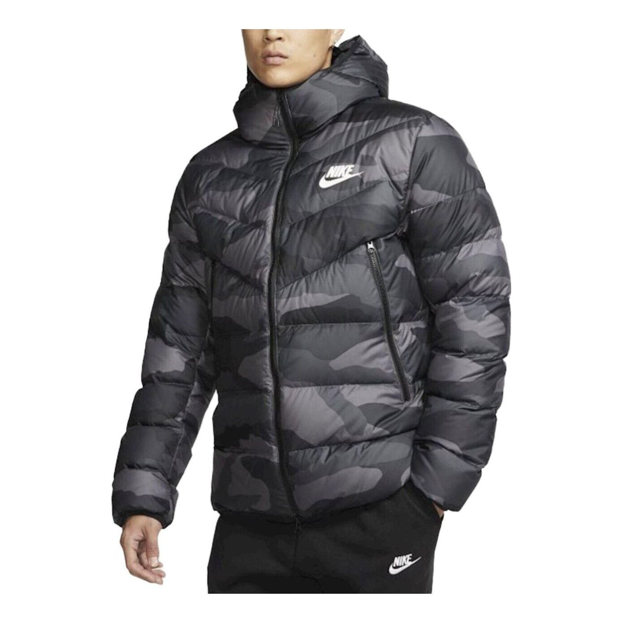 Nike Sportswear Down-Fill Windrunner Camo Jacket 'Dark Grey Black' BV4763-083