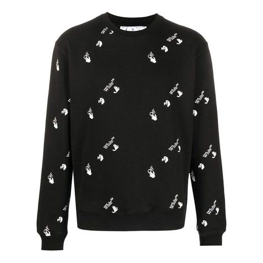 Off-White SS21 Printing Slim Fit Round Neck Black OMBA025R21FLE0091001