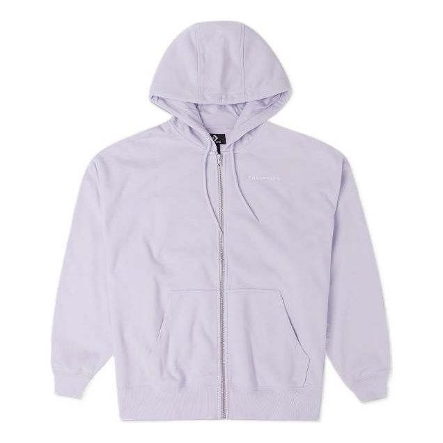 (WMNS) Converse Duks Os Full Zip Hoodie 'Light Purple' 10024532-A04