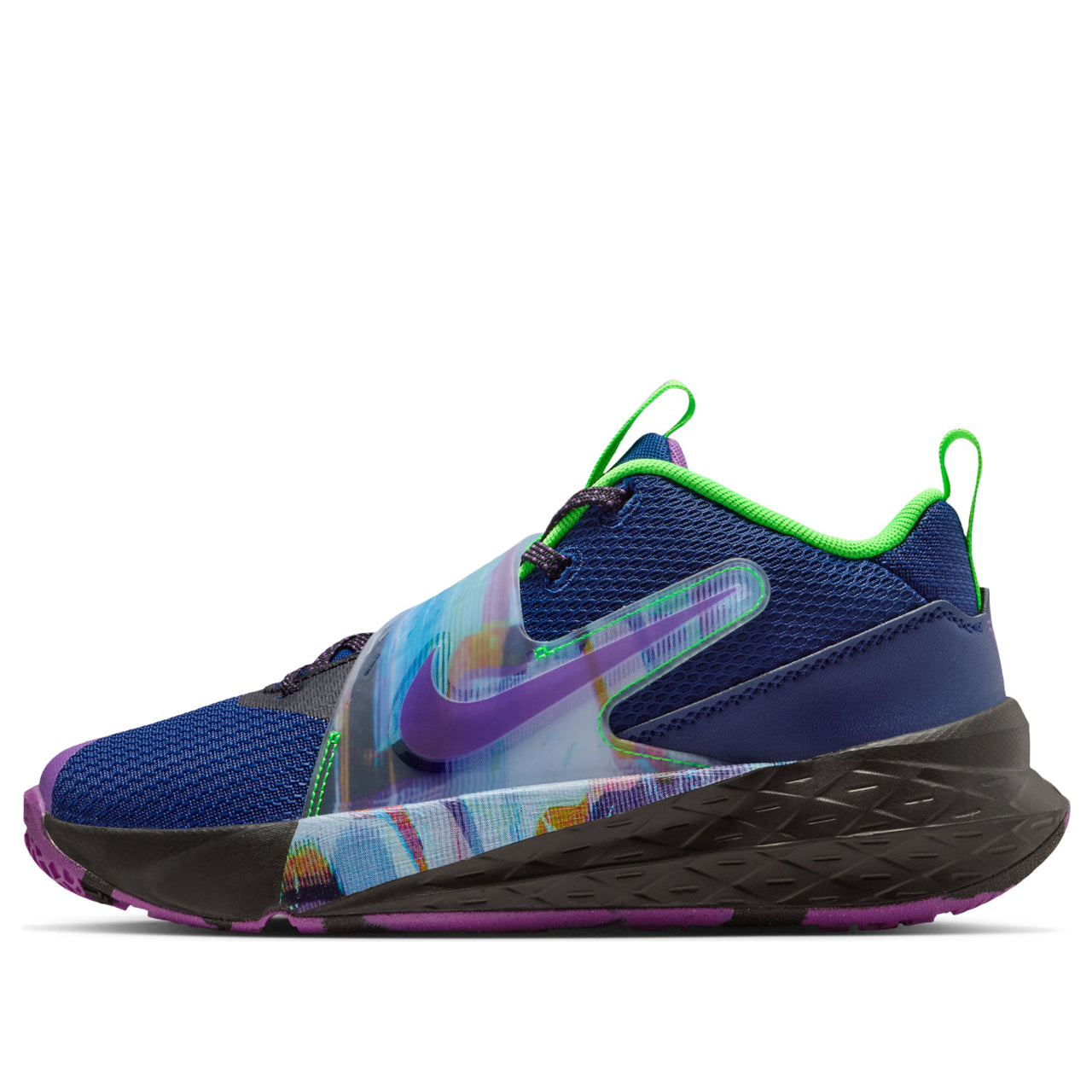 (GS) Nike Team Hustle D 12 'Blue Void Vivid Purple Green Strike' HV2291-400