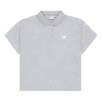 (WMNS) New Balance Short Sleeve Polo 'Grey' NFE21032-MGR