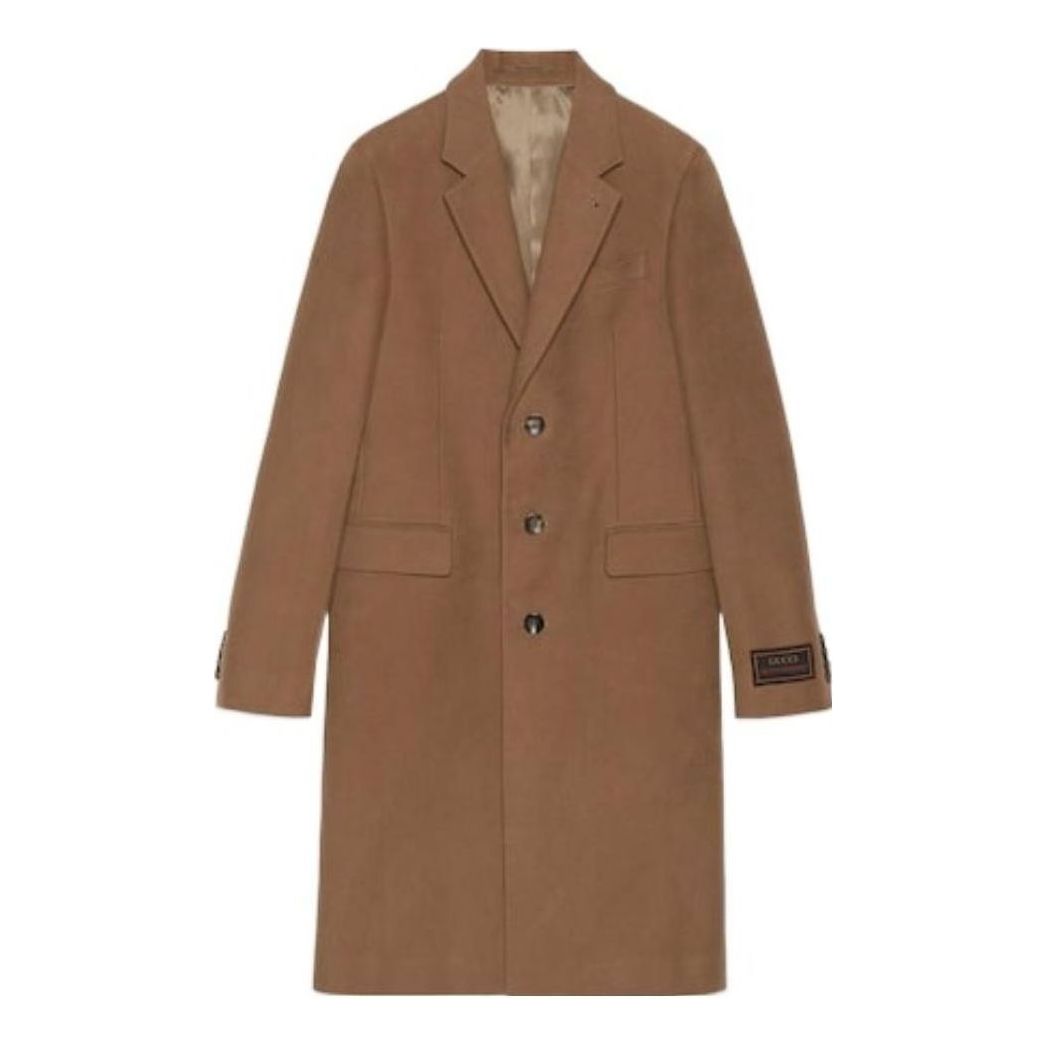 Gucci Smooth Coat With Gucci Web Label 'Light Brown' 774538-Z370C-2384