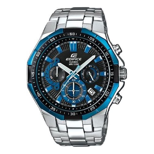 CASIO EDIFICE Stainless Steel Strap BlueBlack Watch Dial Mens BlueBlack Analog EFR-554D-1A2