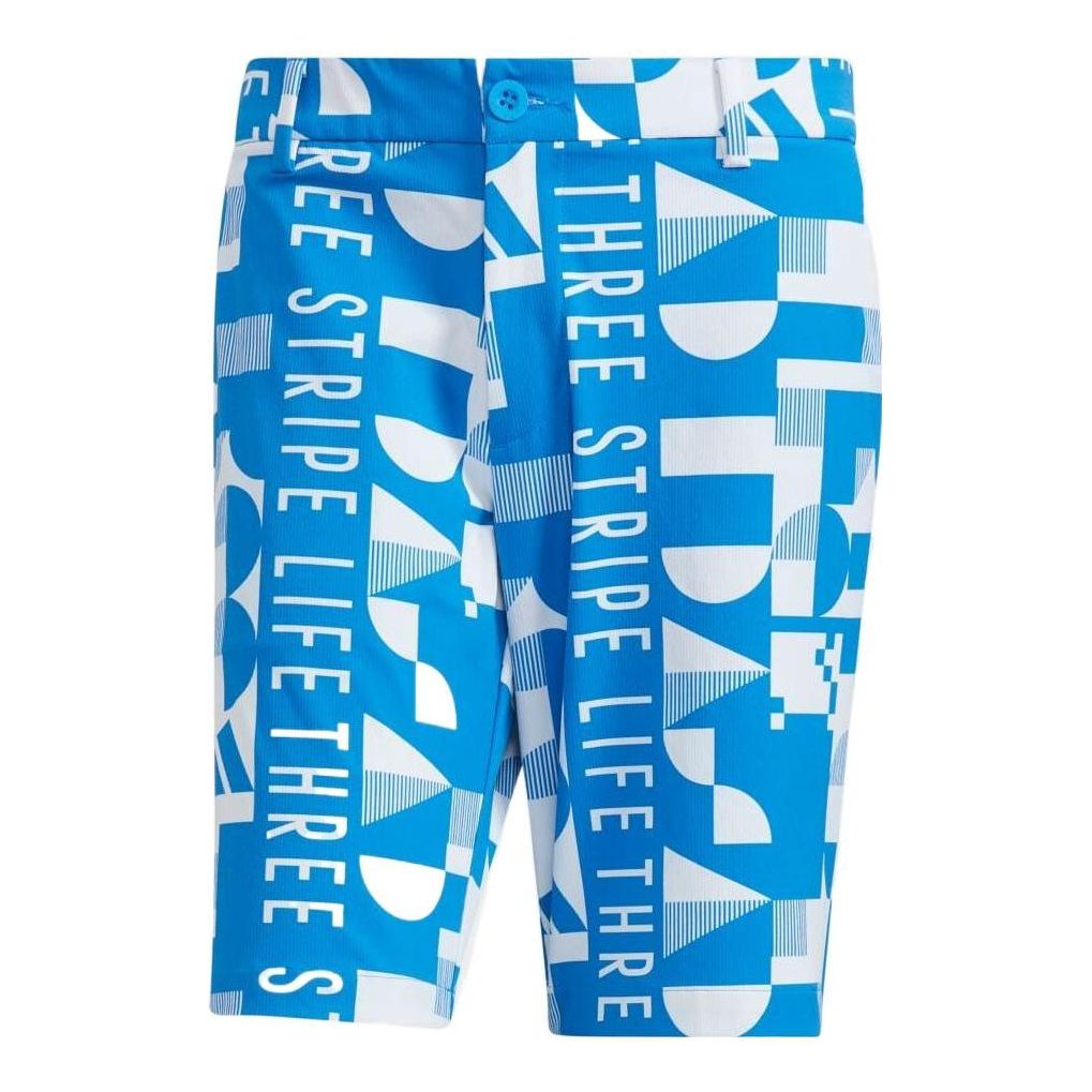 adidas Pattern Printing Straight Shorts Japanese Version Men's Blue HA3287