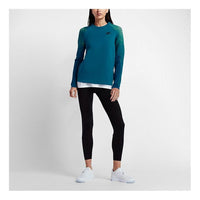 (WMNS) Nike Sportswear Tech Fleece Crew 'Green Abyss Black' 809538-301