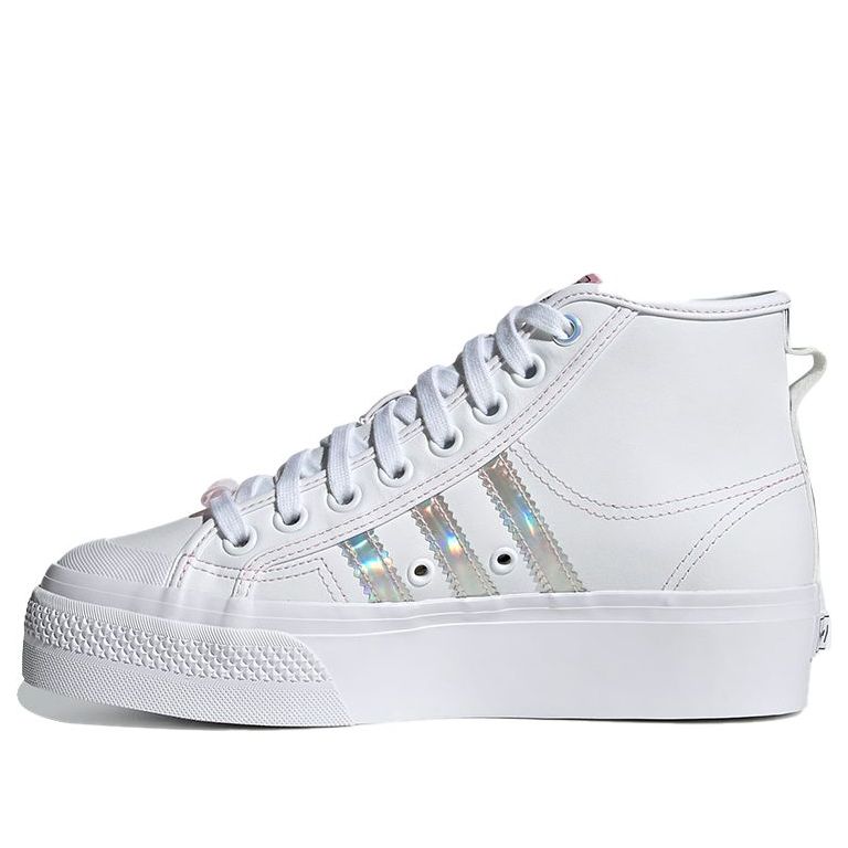 (WMNS) حذاء adidas Nizza Platform Mid 'White Iridescent' H01566