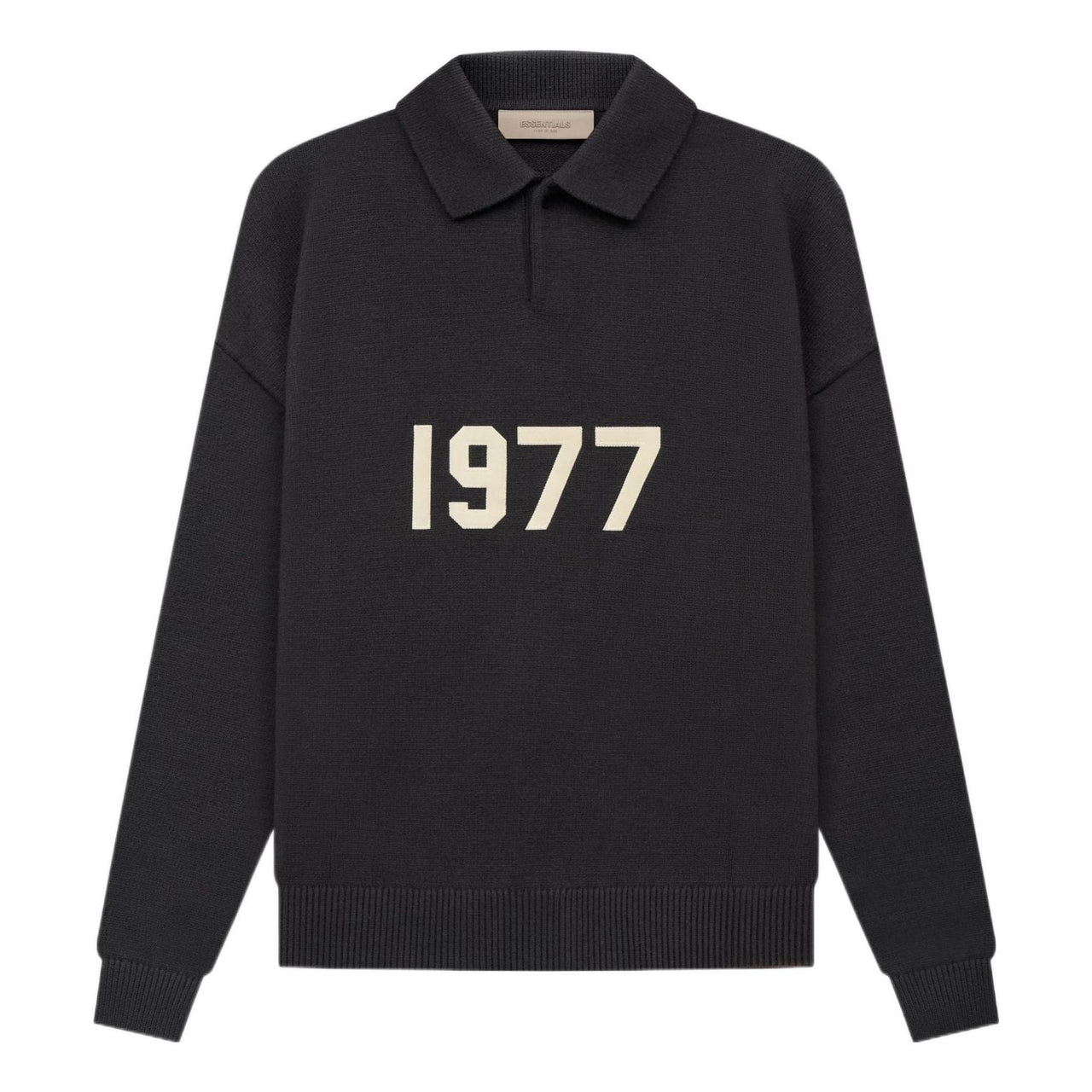 Fear of God Essentials SS22 Knit LS 1977 Polo Shirt 'Iron' FOG-SS22-143