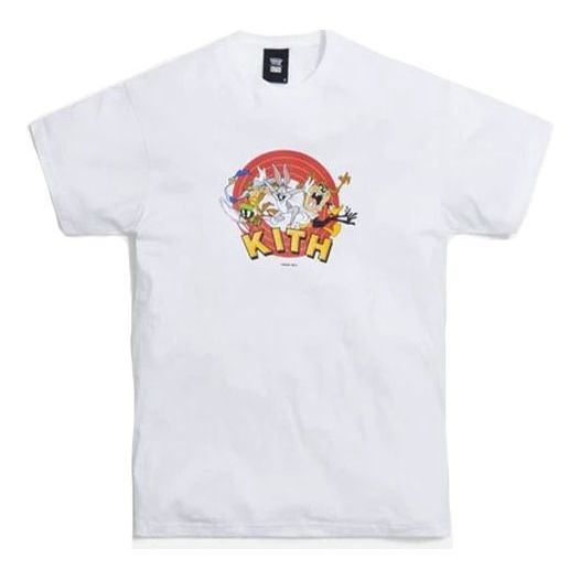 KITH x Looney Tunes Crossover Cartoon Printing Short Sleeve Unisex White KH3799-101
