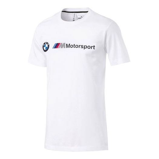 PUMA BMW Motorsport Racing Series Casual Sports Round Neck Short Sleeve White 595369-02