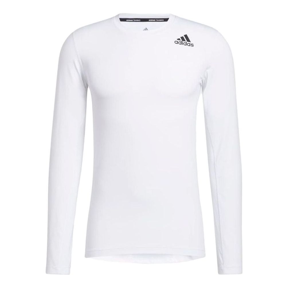 adidas Tech Fitted Long Sleeve T-Shirt 'White Black' GL9893