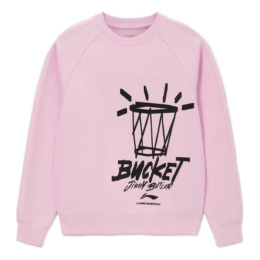 Li-Ning Sports Basketball Series Alphabet Printing Pullover 'Pink Black' AWDS101-2