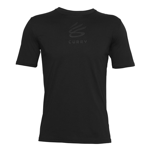 Under Armour Curry Logo Printing T-Shirt 'Black' 1357001-001