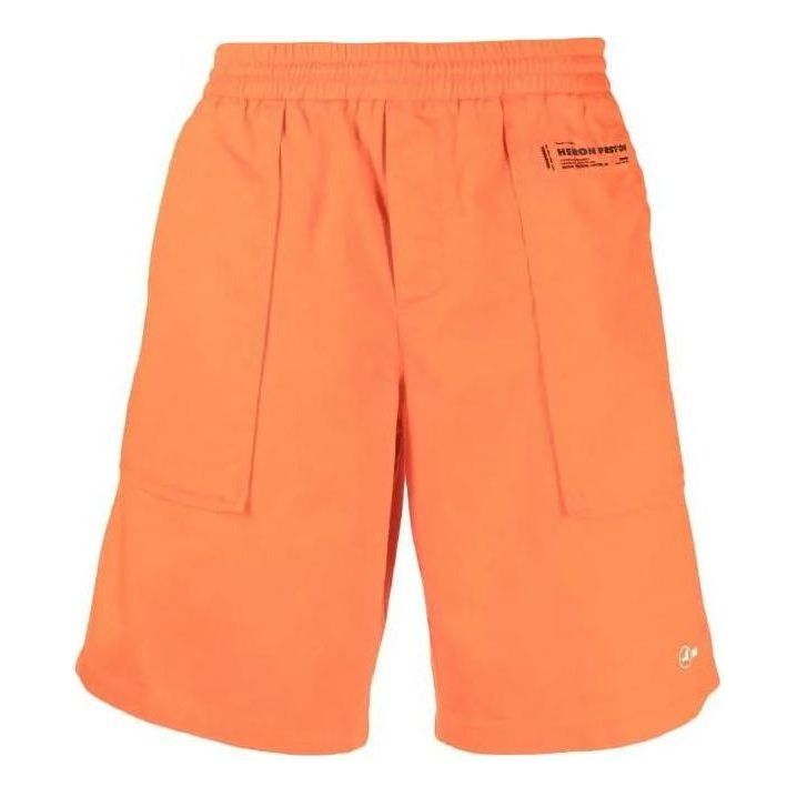 HERON PRESTON Recycled Cotton Track Shorts 'Orange' HMCL002S22FAB0012201
