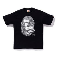 A Bathing Ape x Marvel Ape Head T-Shirt 'Black Comics' 1F23110927